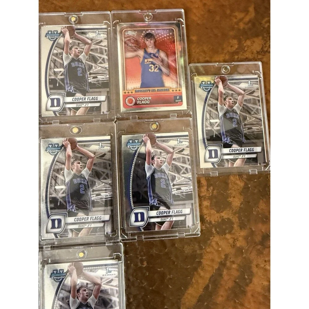Lot Of 9 2025 Bowman Chrome U Basketball COOPER FLAGG 1st Bowman Duke And Mcdon